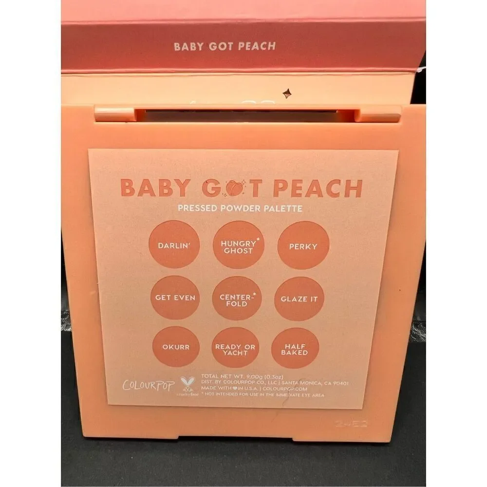 NIB! Colourpop Baby Got Peach 9 Pan Eyeshadow Palette